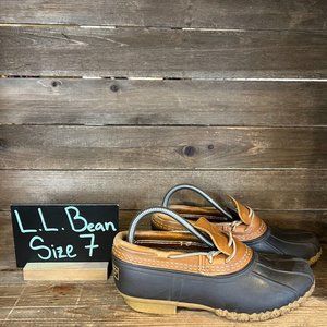Womens LL Bean Rubber Moc Low Top Vintage Boots Shoes Made in USA Size 7‎ M GUC